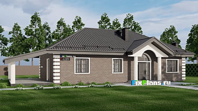 Одноэтажный дом F-6389