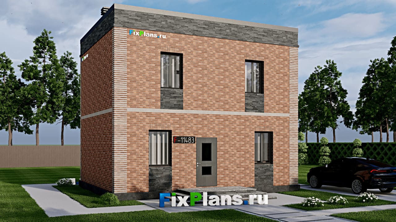 Двухэтажный дом F-11483 — фасад